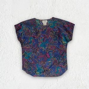 California connection inc vintage retro 80s shirt Colorful aesthetic Size Large